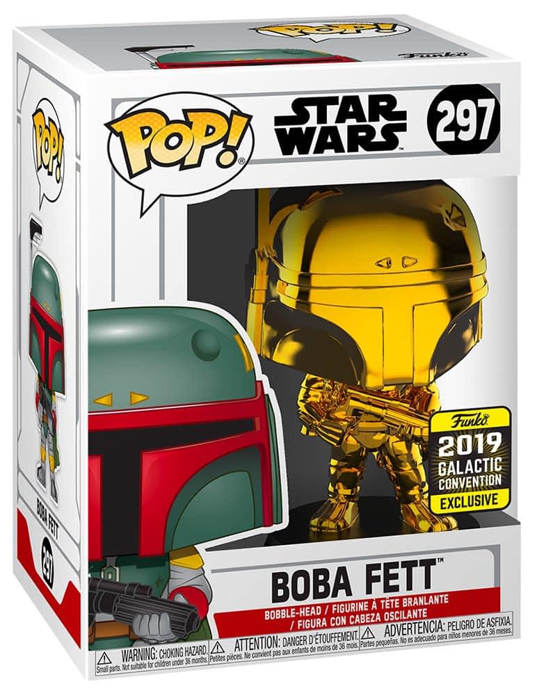 Star Wars - Boba Fett (Gold Chrome) (2019 Galactic Convention Exclusive) Pop! Vinyl Figure #297