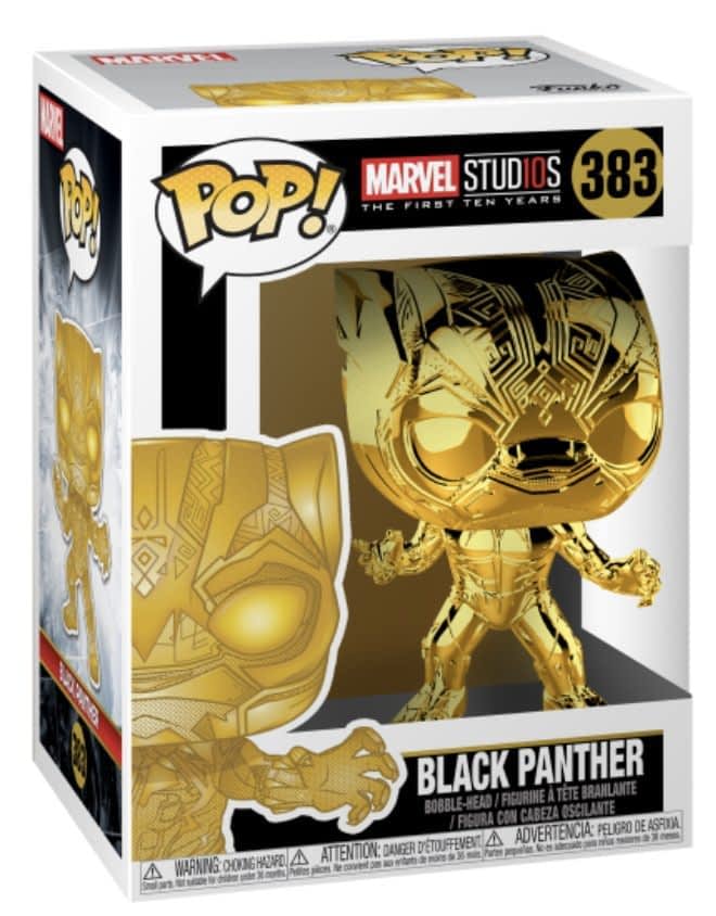 Marvel Studios 10th Anniversary - Black Panther (Gold Chrome) Pop! Vinyl Figure #383